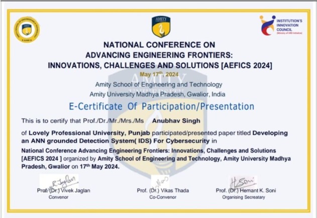 E-Certificate of Participation/Presentation